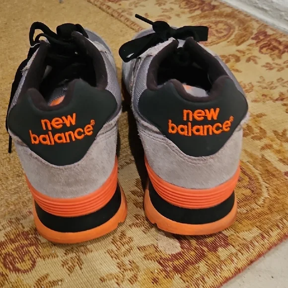 New Balance Men's Sneakers in Gray and Orange - Picture 3 of 6